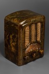 Beautiful Swirled Circassian Onyx/Brown Emerson AU-190 Catalin Radio